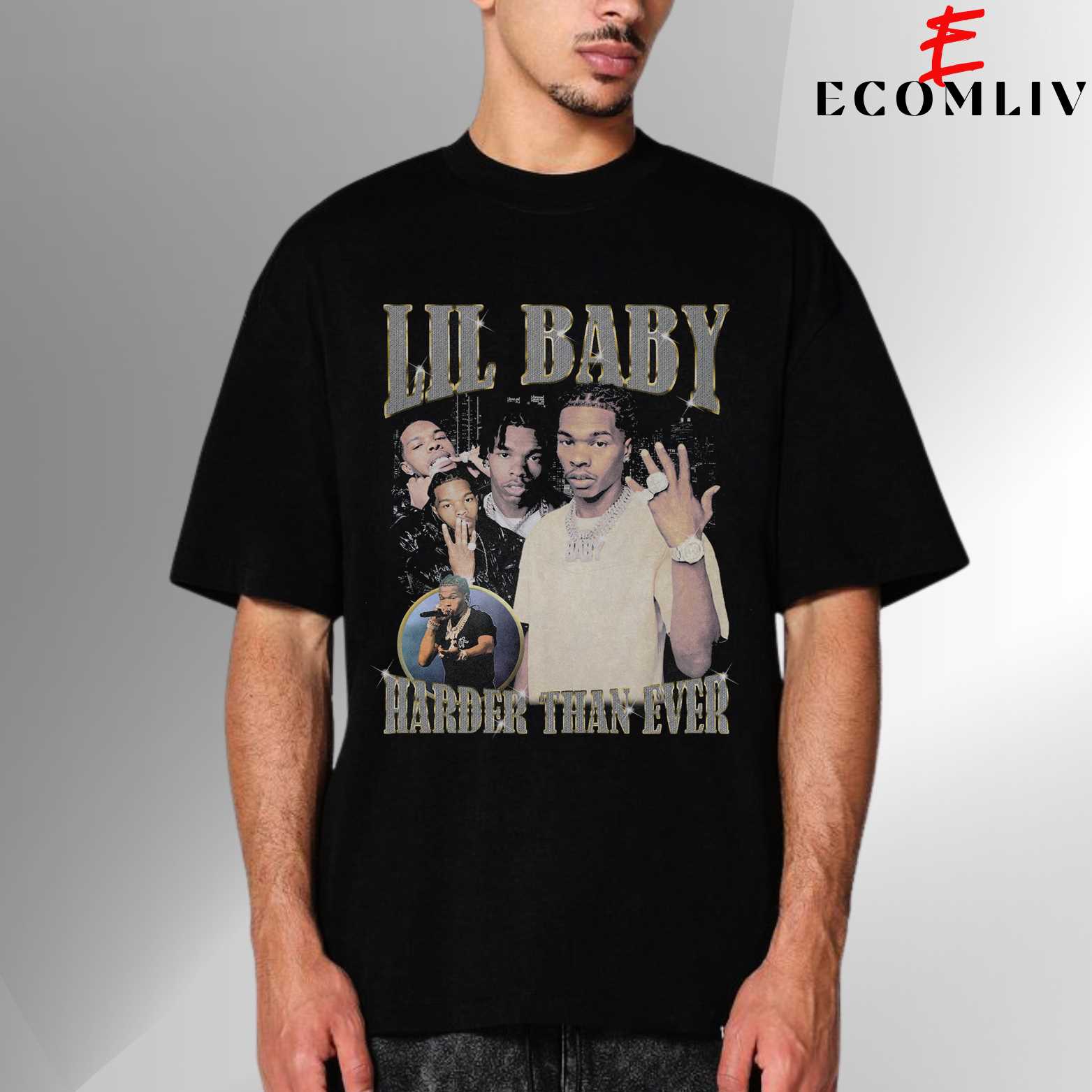 Lil Baby 90s Retro Rap Tee, Bootleg Rap Tee